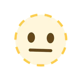 Dotted line face animated emoji
