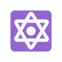 Dotted six-pointed star cartoon animated emoji
