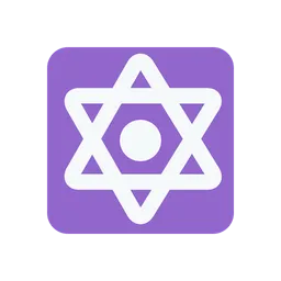 Dotted six-pointed star animated emoji