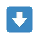 Down arrow cartoon animated emoji