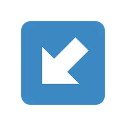 Down-left arrow animated emoji