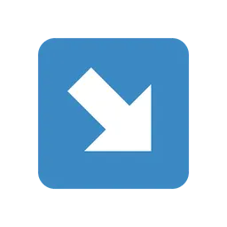 Down-right arrow animated emoji