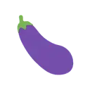 Eggplant cartoon animated emoji