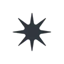 Eight-pointed star cartoon animated emoji