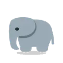 Elephant cartoon animated emoji