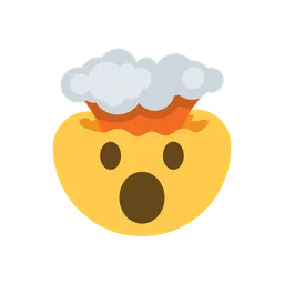 Exploding head animated emoji