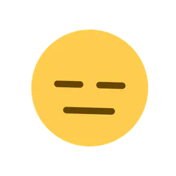 Expressionless face animated emoji