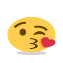 Face blowing a kiss cartoon animated emoji