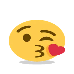 Face blowing a kiss animated emoji