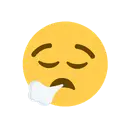 Face exhaling cartoon animated emoji
