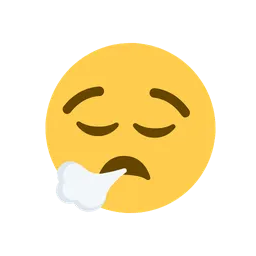 Face exhaling animated emoji