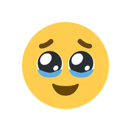 Face holding back tears animated emoji