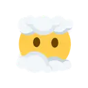 Face in clouds cartoon animated emoji