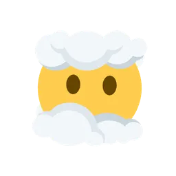 Face in clouds animated emoji