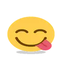 Face savoring food cartoon animated emoji
