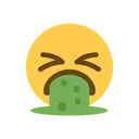 Face vomiting cartoon animated emoji