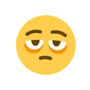 Face with bags under eyes cartoon animated emoji
