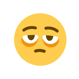 Face with bags under eyes animated emoji