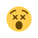 Face with crossed-out eyes cartoon animated emoji