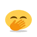 Face with hand over mouth cartoon animated emoji