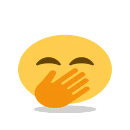 Face with hand over mouth animated emoji