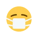 Face with medical mask cartoon animated emoji