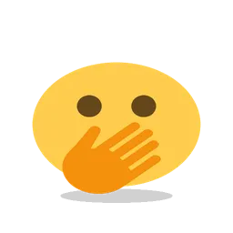 Face with open eyes and hand over mouth animated emoji