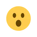 Face with open mouth cartoon animated emoji