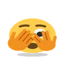 Face with peeking eye cartoon animated emoji