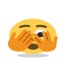 Face with peeking eye animated emoji