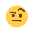 Face with raised eyebrow cartoon animated emoji