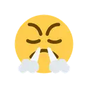 Face with steam from nose cartoon animated emoji