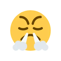 Face with steam from nose animated emoji