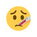 Face with thermometer cartoon animated emoji