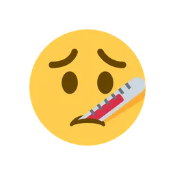 Face with thermometer animated emoji