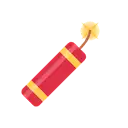 Firecracker cartoon animated emoji