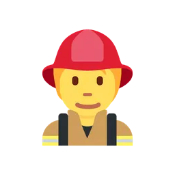 Firefighter animated emoji