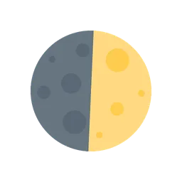 First quarter moon animated emoji