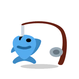 Fishing pole animated emoji