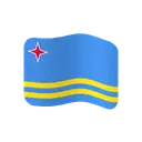 Flag: Aruba cartoon animated emoji