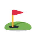 Flag in hole cartoon animated emoji