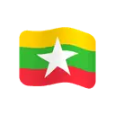 Flag: Myanmar (Burma) cartoon animated emoji