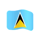 Flag: St. Lucia cartoon animated emoji