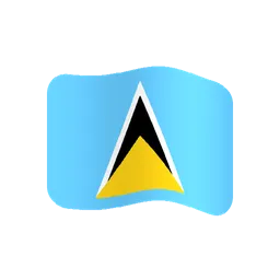 Flag: St. Lucia animated emoji