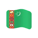 Flag: Turkmenistan cartoon animated emoji