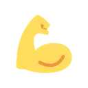 Flexed biceps cartoon animated emoji