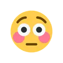 Flushed face cartoon animated emoji