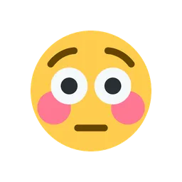 Flushed face animated emoji