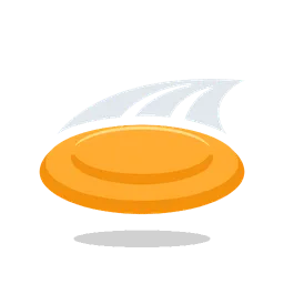 Flying disc animated emoji