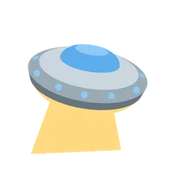 Flying saucer animated emoji
